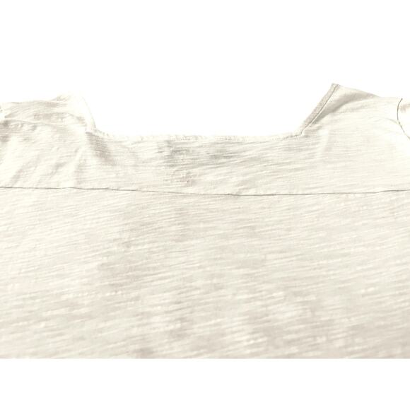 ST. JOHN’S BAY SHORT SLEEVE SQUARE NECK BLOUSE, WOMENS, 3X, IVORY, LACE TRIM - Picture 4 of 10